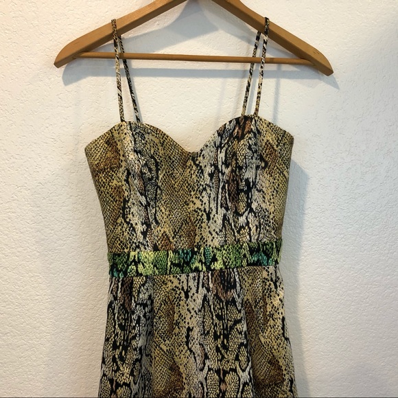 Naven Python Snake Print Cocktail Dress Sweetheart - Picture 3 of 12